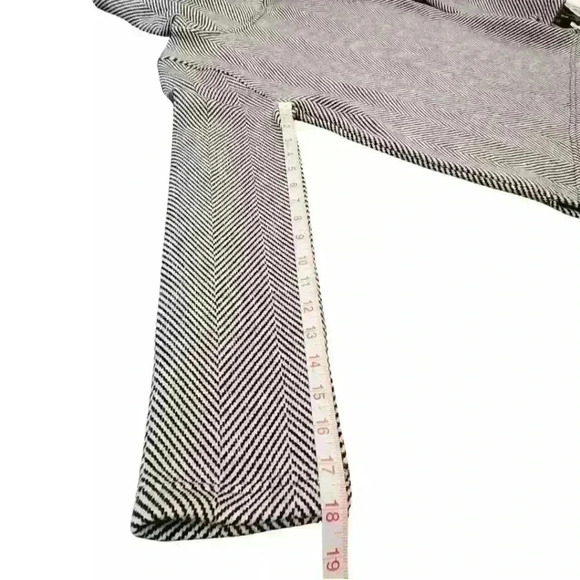 J Crew Funnelneck Black Herringbone Print Fleece Lined Comfy Pullover Sweater - Picture 8 of 14